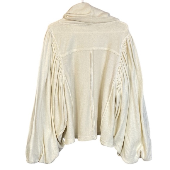 Free People Cloud Control Ballon sleeve Pullover in Ivory - Picture 3 of 7